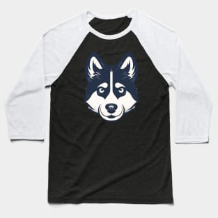 Husky Minimal Style, Love Huskies, Dog Lover Baseball T-Shirt